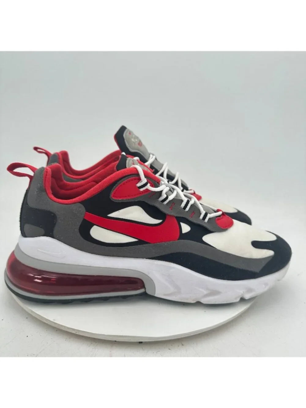 Nike Air Max 270 React Men Sz 11 CI3866-002 Black Iron Grey University Red Shoes